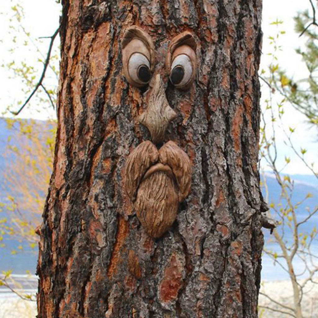 Tree Faces Decor Outdoor Funny Old Man Tree And Bark Ghost Statues