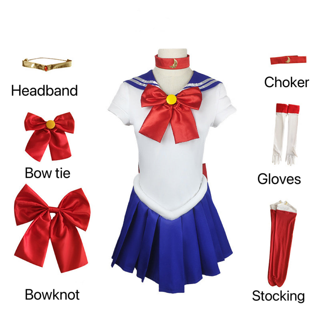 Anime Sailor Moon Tsukino Usagi Cosplay Costume Uniform Dress Outfits