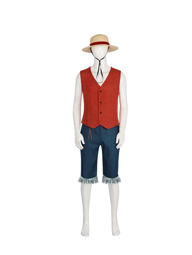 Anime One Piece Monkey D Luffy Cosplay Costume Outfit