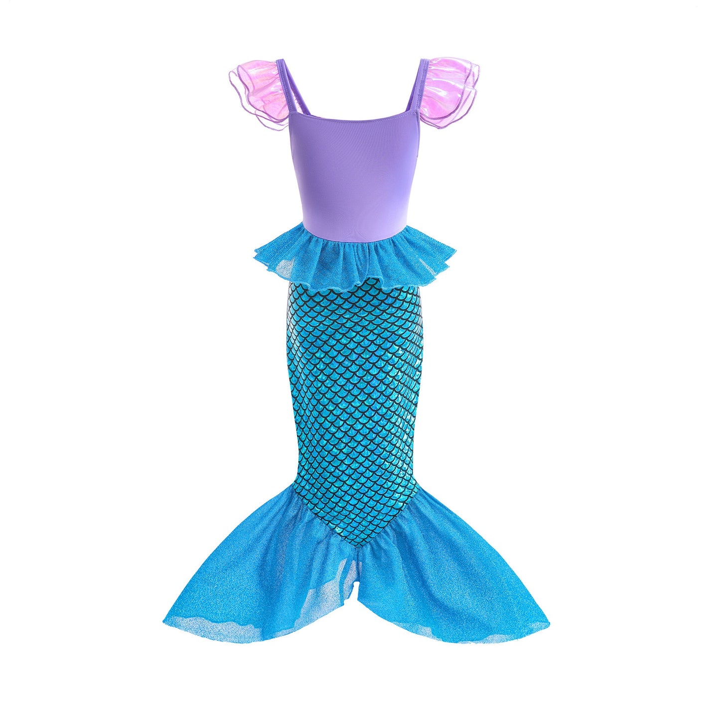 Kids Girls Mermaid Costume Sequin Party Dress