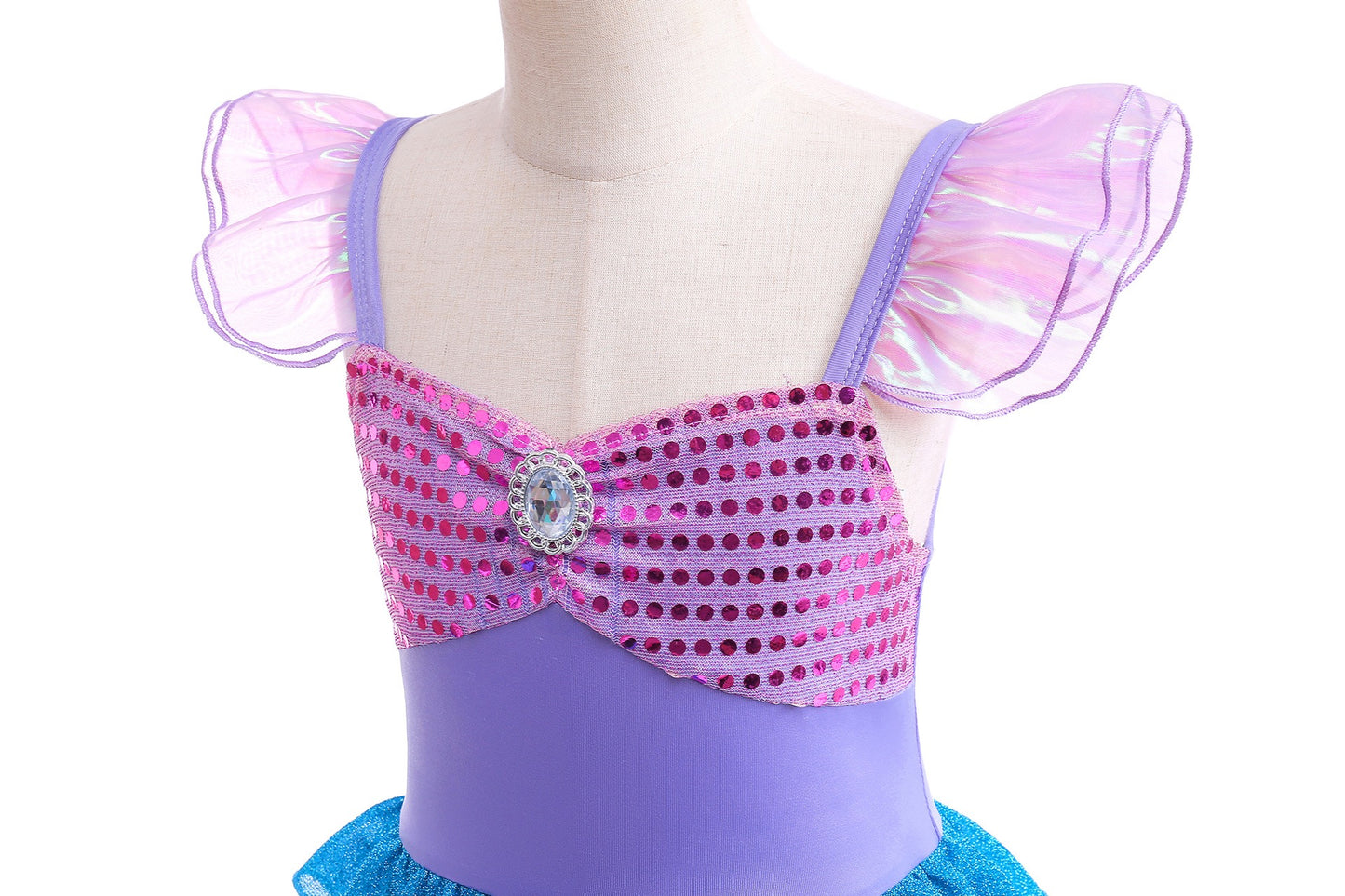 Kids Girls Mermaid Costume Sequin Party Dress