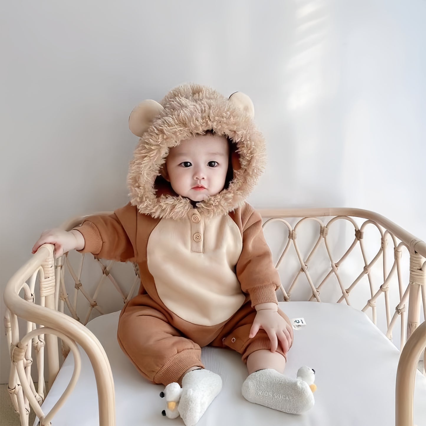 Lion Costume Romper Jumpsuit Baby Infant Toddler Winter Outfit Pajamas