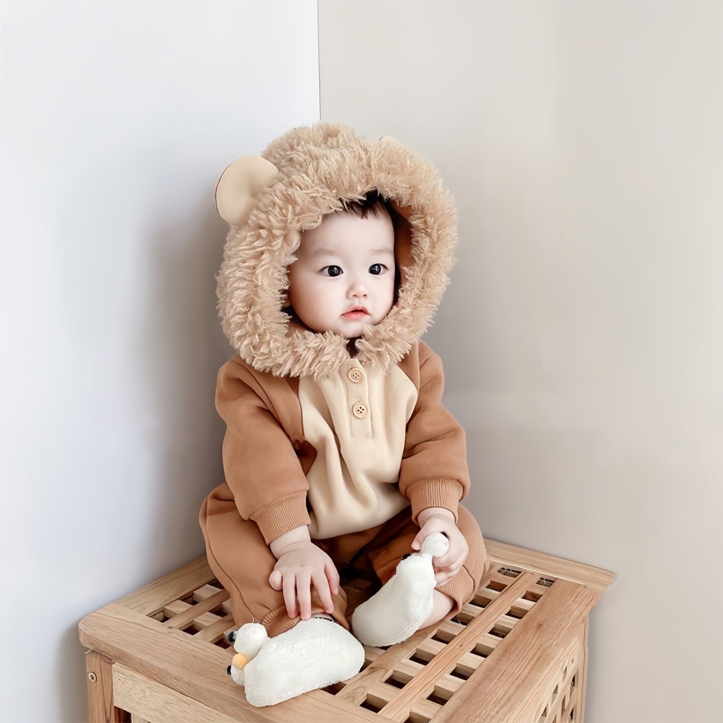 Lion Costume Romper Jumpsuit Baby Infant Toddler Winter Outfit Pajamas