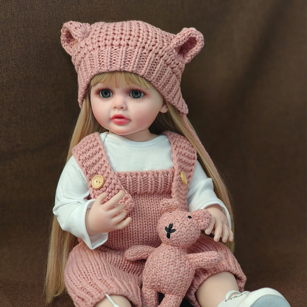 Realistic Lifelike Reborn Baby Soft Girl Doll, 55 CM/22 Inch