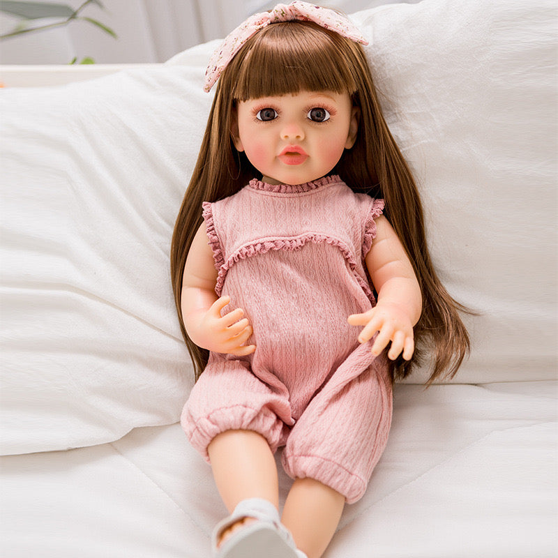 Realistic Lifelike Reborn Baby Soft Girl Doll, 55 CM/22 Inch