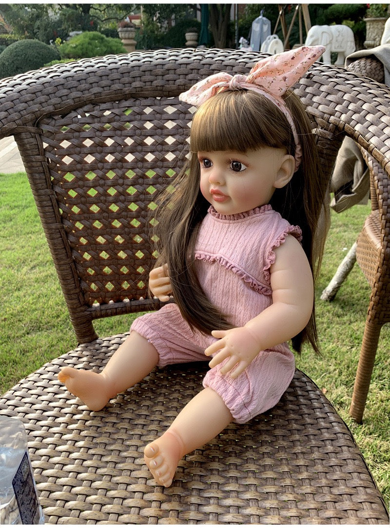 Realistic Lifelike Reborn Baby Soft Girl Doll, 55 CM/22 Inch