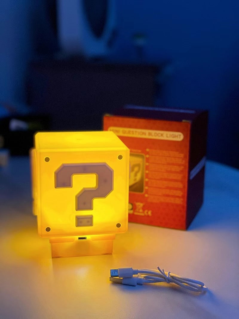 Nintendo Super Mario Mini Question Block Light Makes Official Coin Sound NEW