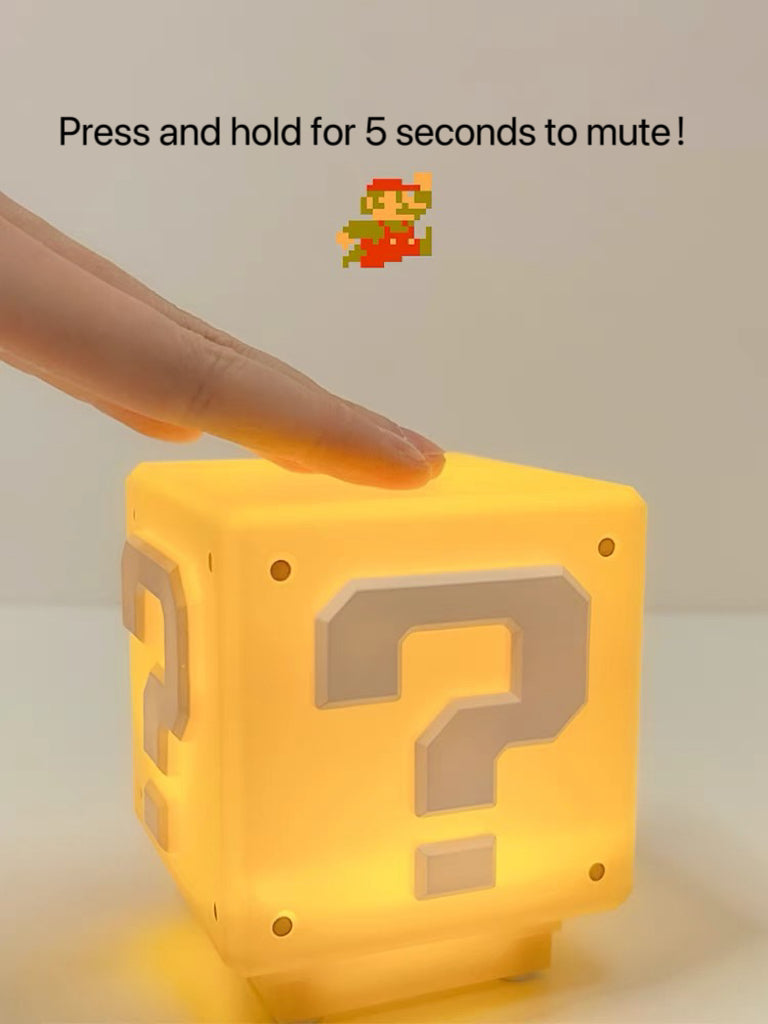 Nintendo Super Mario Mini Question Block Light Makes Official Coin Sound NEW