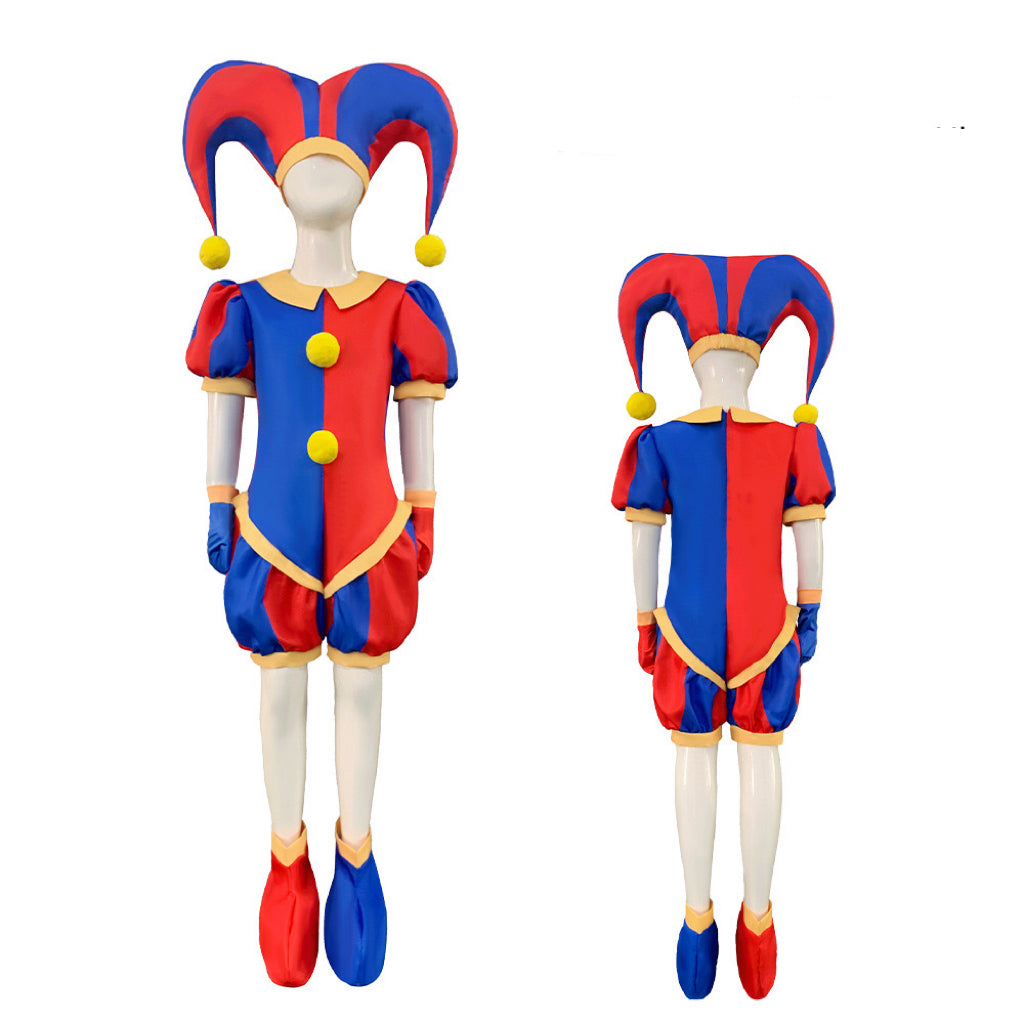 Kids The Amazing Digital Circus Pomni Cosplay Costume Jumpsuit Party Outfits