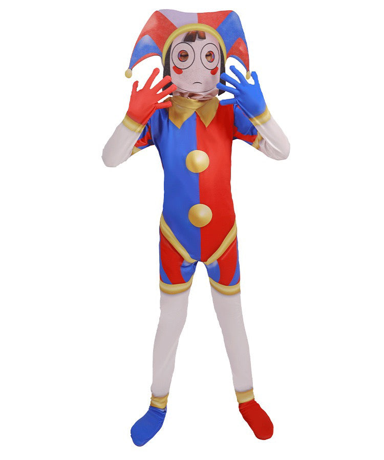 Kids The Amazing Digital Circus Pomni Cosplay Costume Jumpsuit Party Outfits