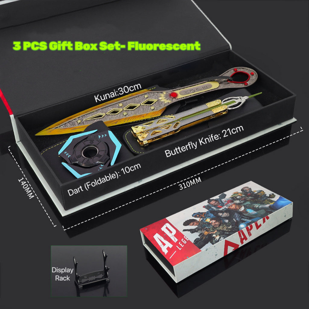 3pcs/set Apex Legends Heirloom Game Keychain Weapon Model Gift