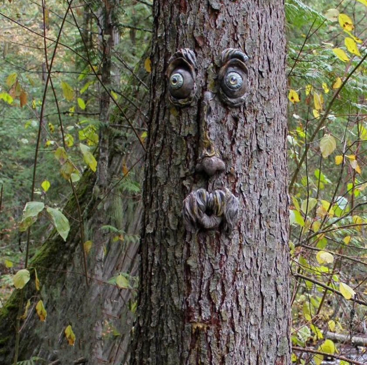 Tree Faces Decor Outdoor Funny Old Man Tree And Bark Ghost Statues