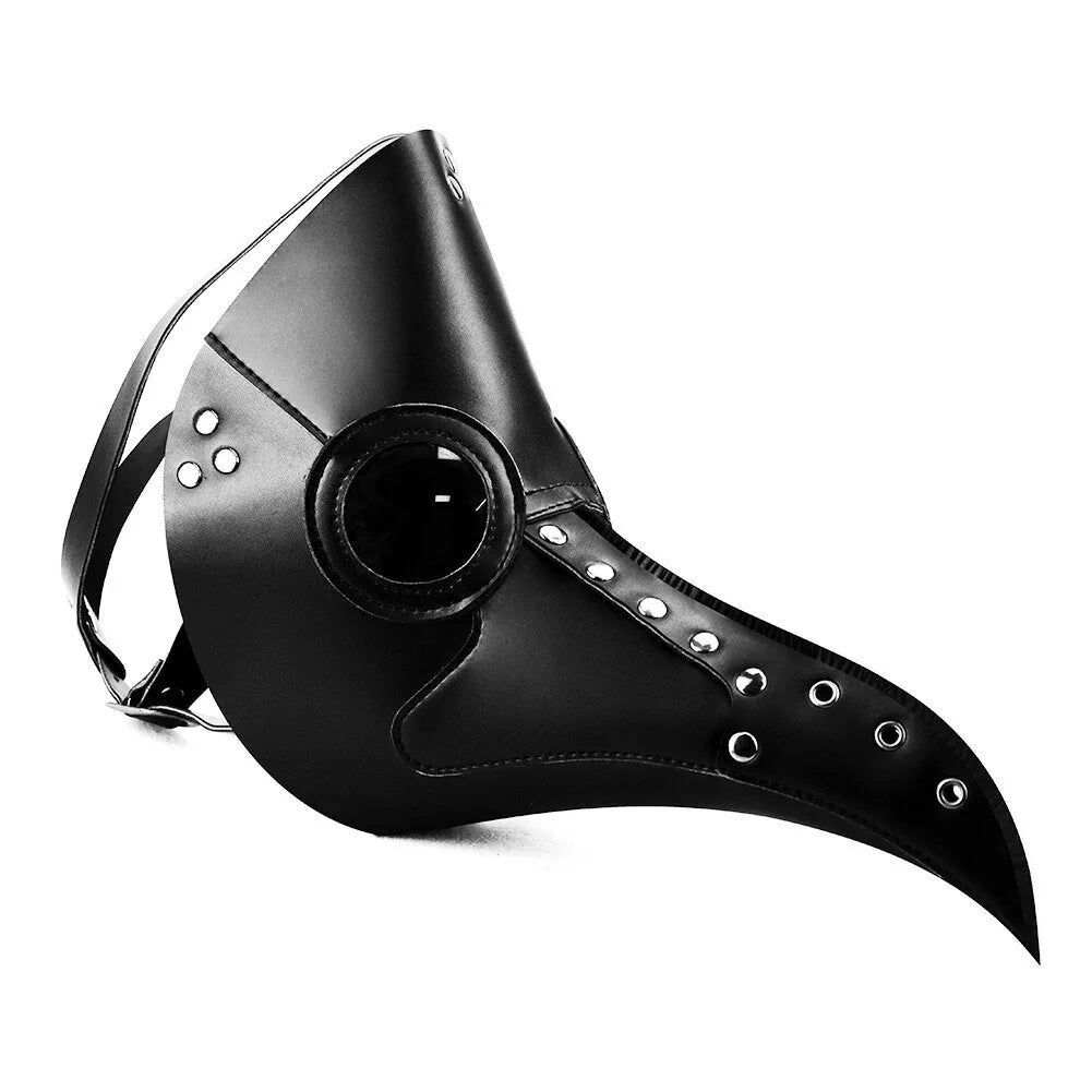 Plague Doctor Mask Bird Long Beak Faux Leather Steampunk Cosplay Party Halloween