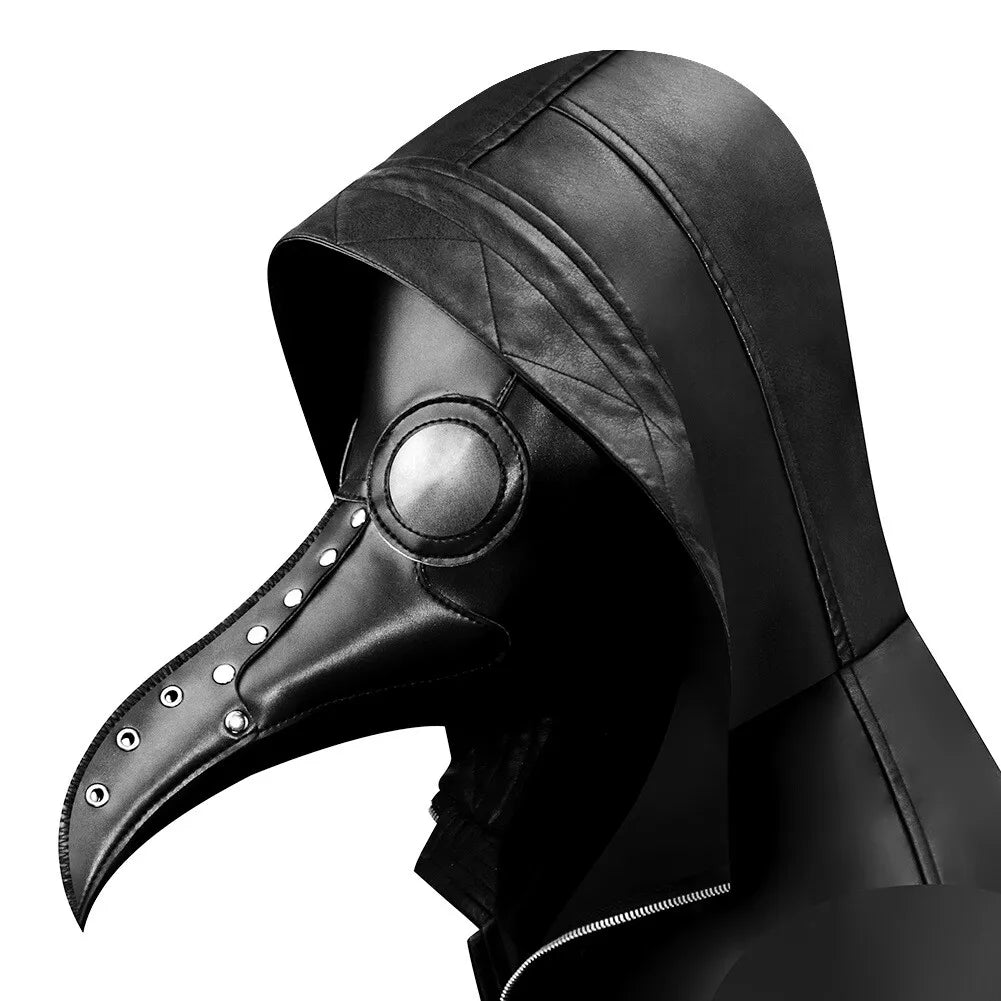 Plague Doctor Mask Bird Long Beak Faux Leather Steampunk Cosplay Party Halloween