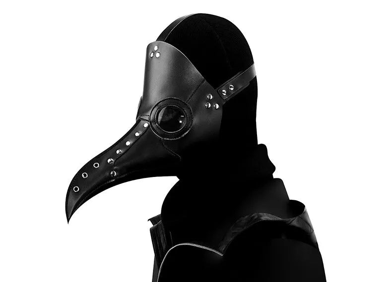 Plague Doctor Mask Bird Long Beak Faux Leather Steampunk Cosplay Party Halloween