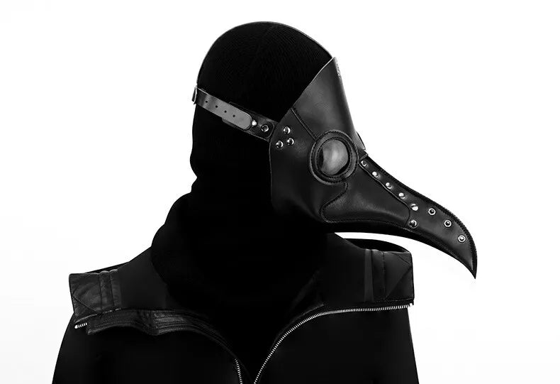 Plague Doctor Mask Bird Long Beak Faux Leather Steampunk Cosplay Party Halloween