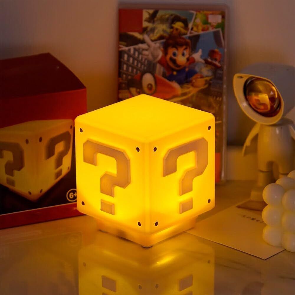 Nintendo Super Mario Mini Question Block Light Makes Official Coin Sound NEW